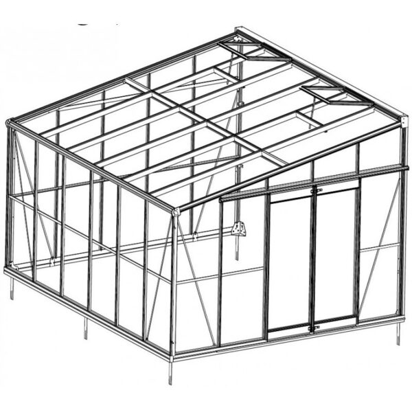 Green Protect Luxe Aluminio Cristal 11,85 m² Invernadero Adosado