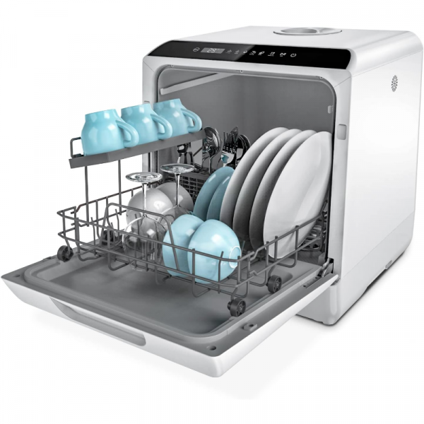 Hermitlux Mini Lavavajillas Compacto Blanco 43 cm para 4 Servicios